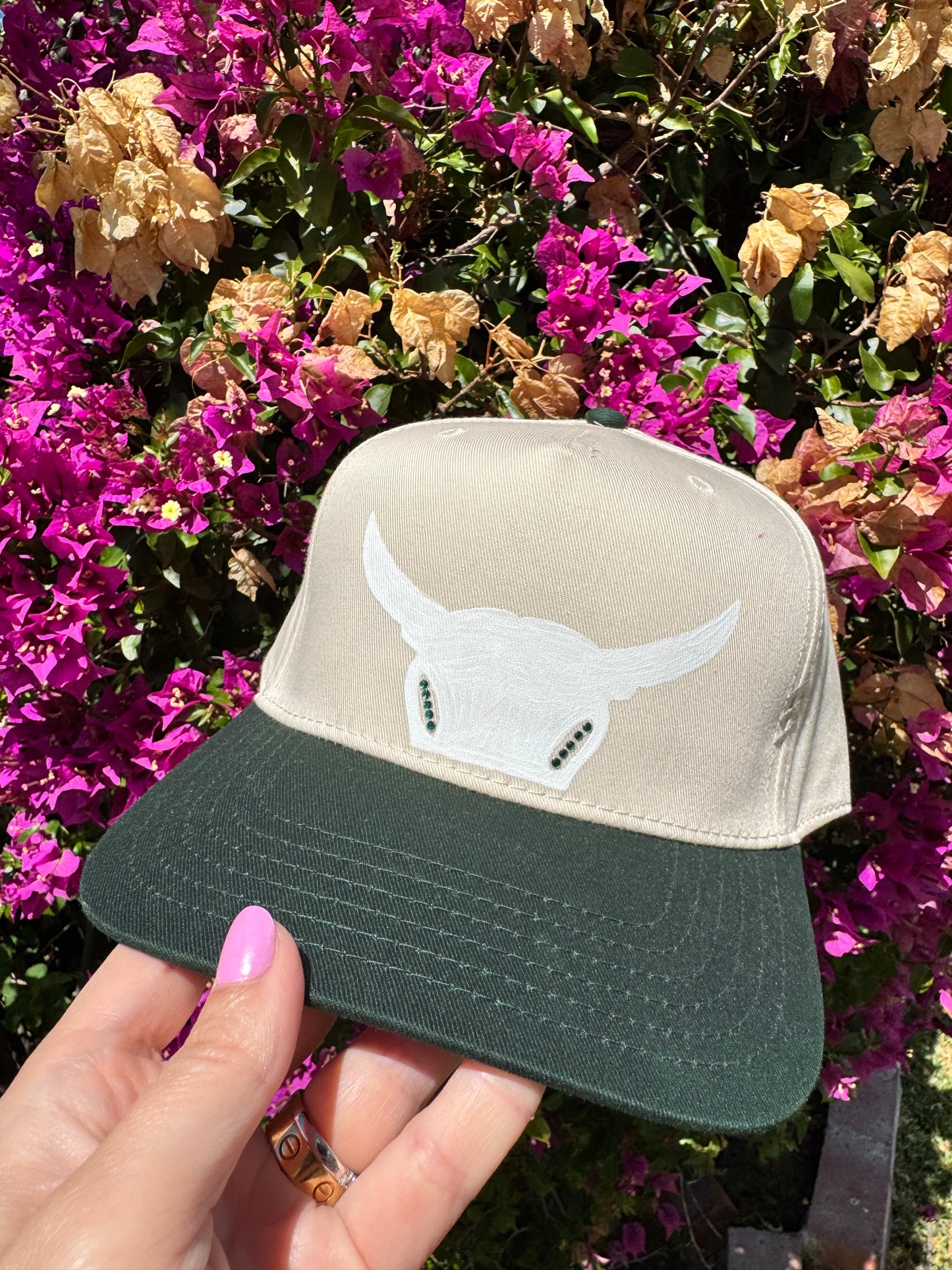 Hand-Painted Longhorn Hat